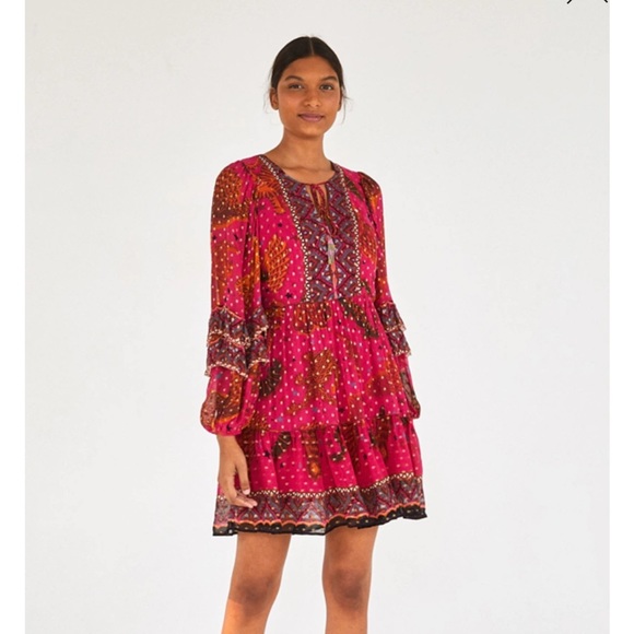 FARM Rio Dresses & Skirts - Farm Rio pink jungle sky dress